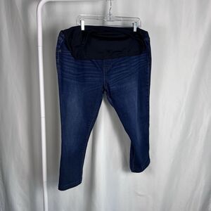 Isabel Maternity Jeans Womens 18 Skinny Crop Distressed Stretch Denim Ingrid